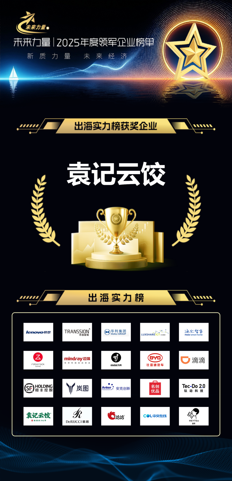 袁记云饺入选2025“未来力量”出海实力榜以“前店后厂”模式推动中国饺子香飘世界(图1)